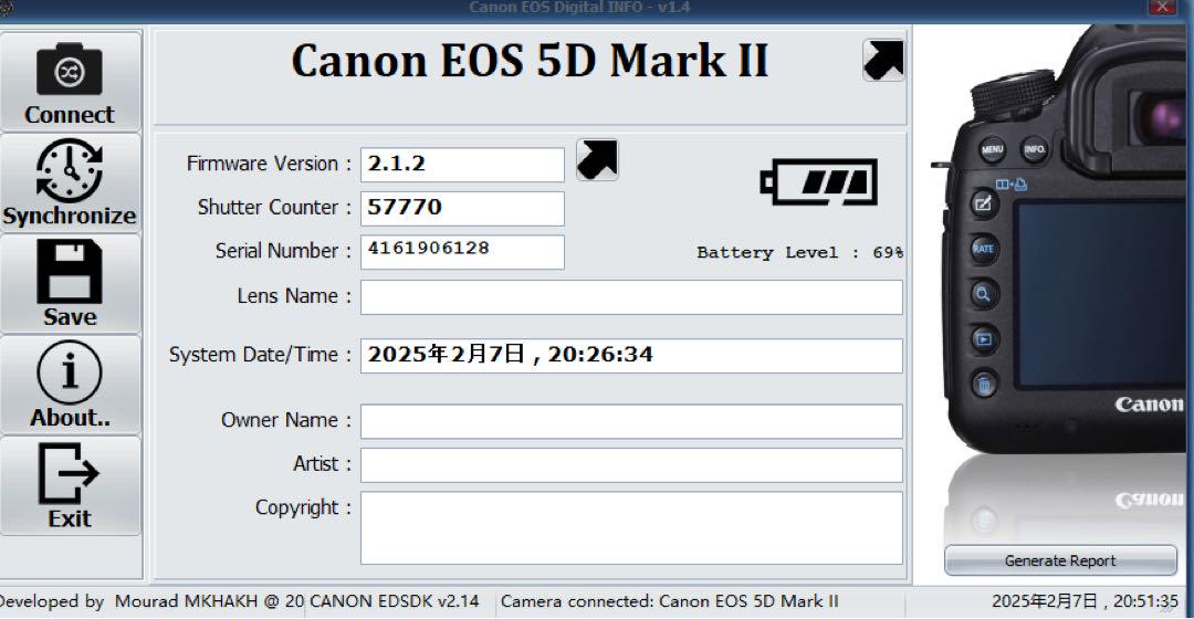 Canon EOS 5D Mark II 本体 + バッテリー2個 + カード