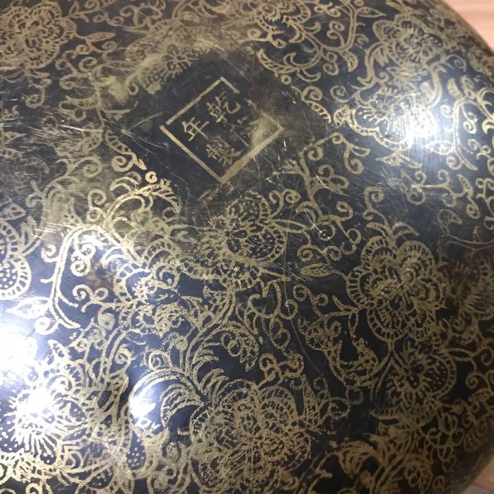 します 古銅 水筒 検:清朝.中国古玩 8ZA4U-m97614233634 金彩 福紋 になる