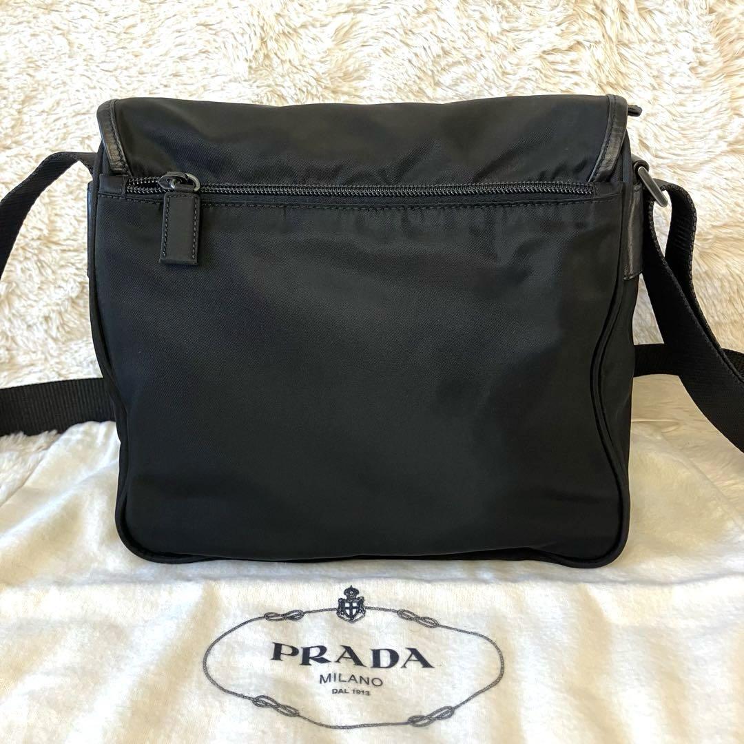 極美品】PRADA プラダ ショルダーバッグ ナイロン 三角ロゴ