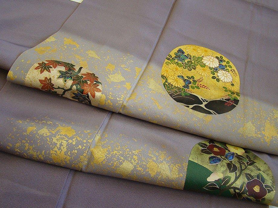 美品 作家物 附下・訪問着＆袋帯・帯揚・帯〆セット（正絹）HH1024