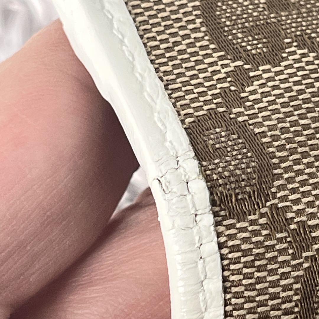 良品✨GUCCI 長財布　Wホック ラブリーハート　GGキャンバス ホワイト