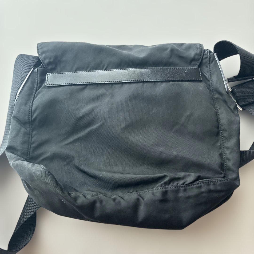 【美品】PRADA プラダ　ナイロン　三角プレート　ベルト　ショルダーバッグ