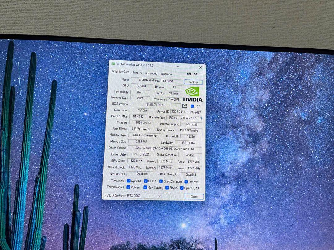 グラフィックボード・グラボ・ビデオカード PALIT RTX3060 DUAL OC 12GB