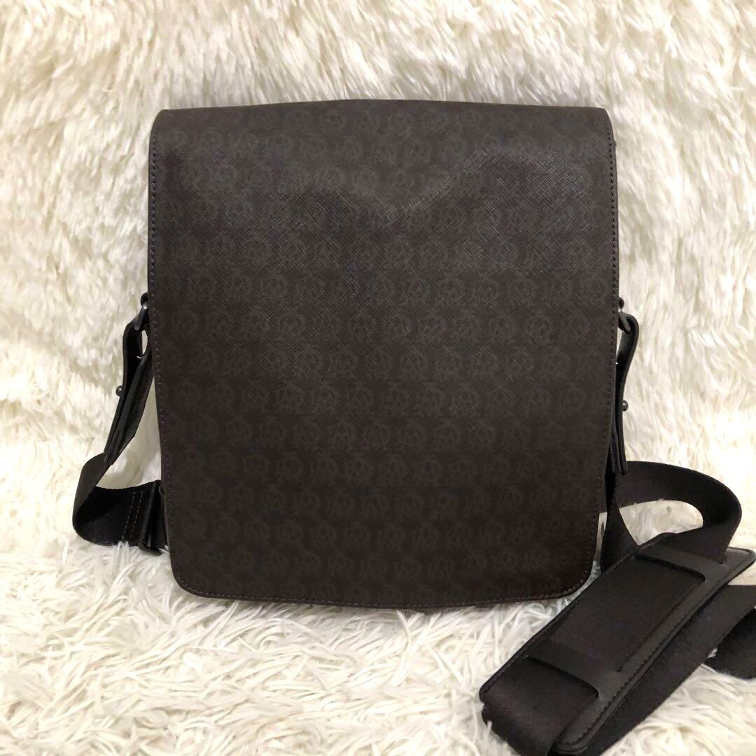 【極美品✨】 希少 ダンヒル メッセンジャーバッグ レザー ダークブラウン 未使用級✨ダンヒル レザー メッセンジャーバッグ ダーク