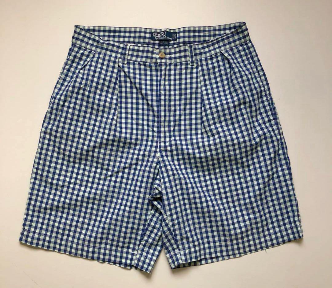 ラルフローレン ギンガムチェックショーツ ハーフパンツ 古着