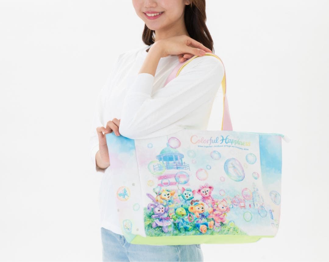 ディズニー ダッフィー 20周年 カラフルハピネス トートバッグ ポーチ トートバッグ ダッフィー＆フレンズ 20周年 カラフルハピネス