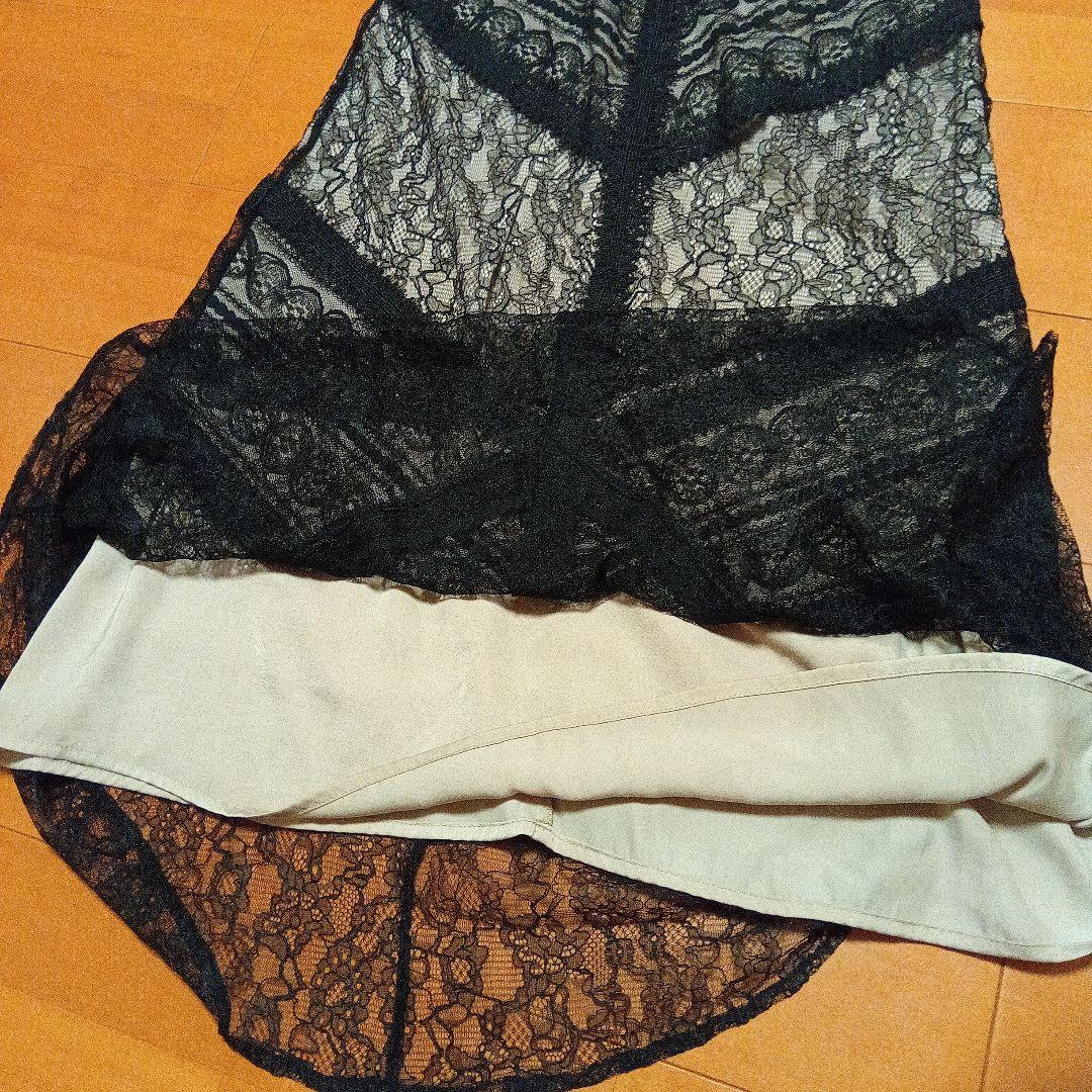 lagunamoon ladyショルダーギャザーレースマキシドレス