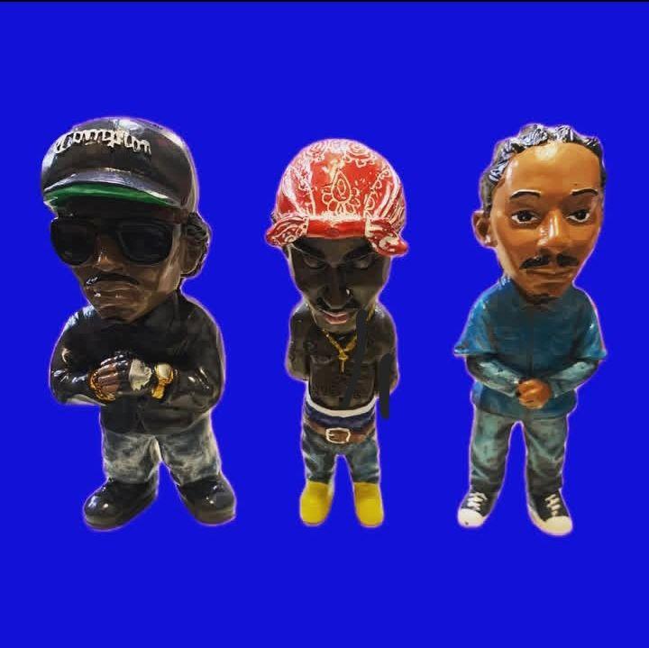 1点物★レア★新品 2pac スヌープ EazyEフィギュアセット★HipHop