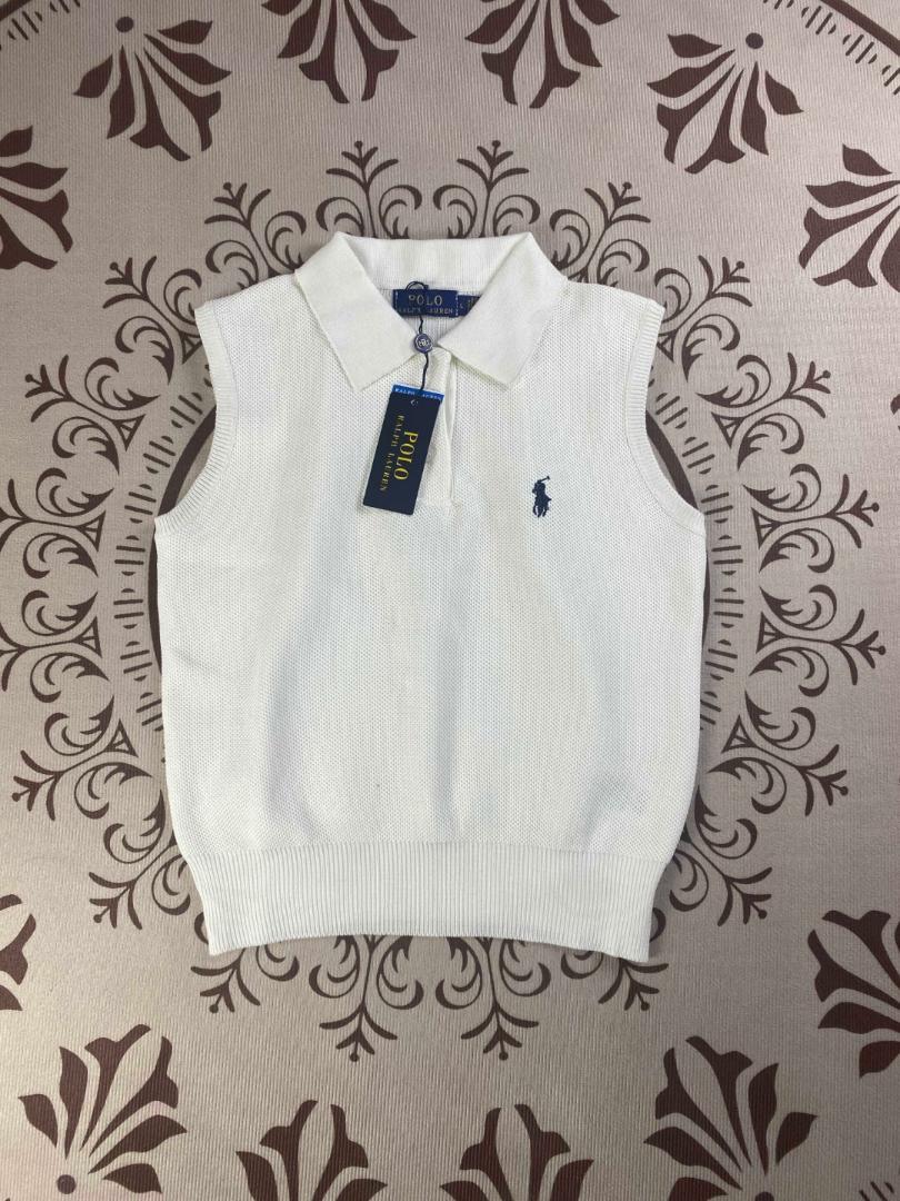 Ralph Lauren ホワイト ネックニットベスト