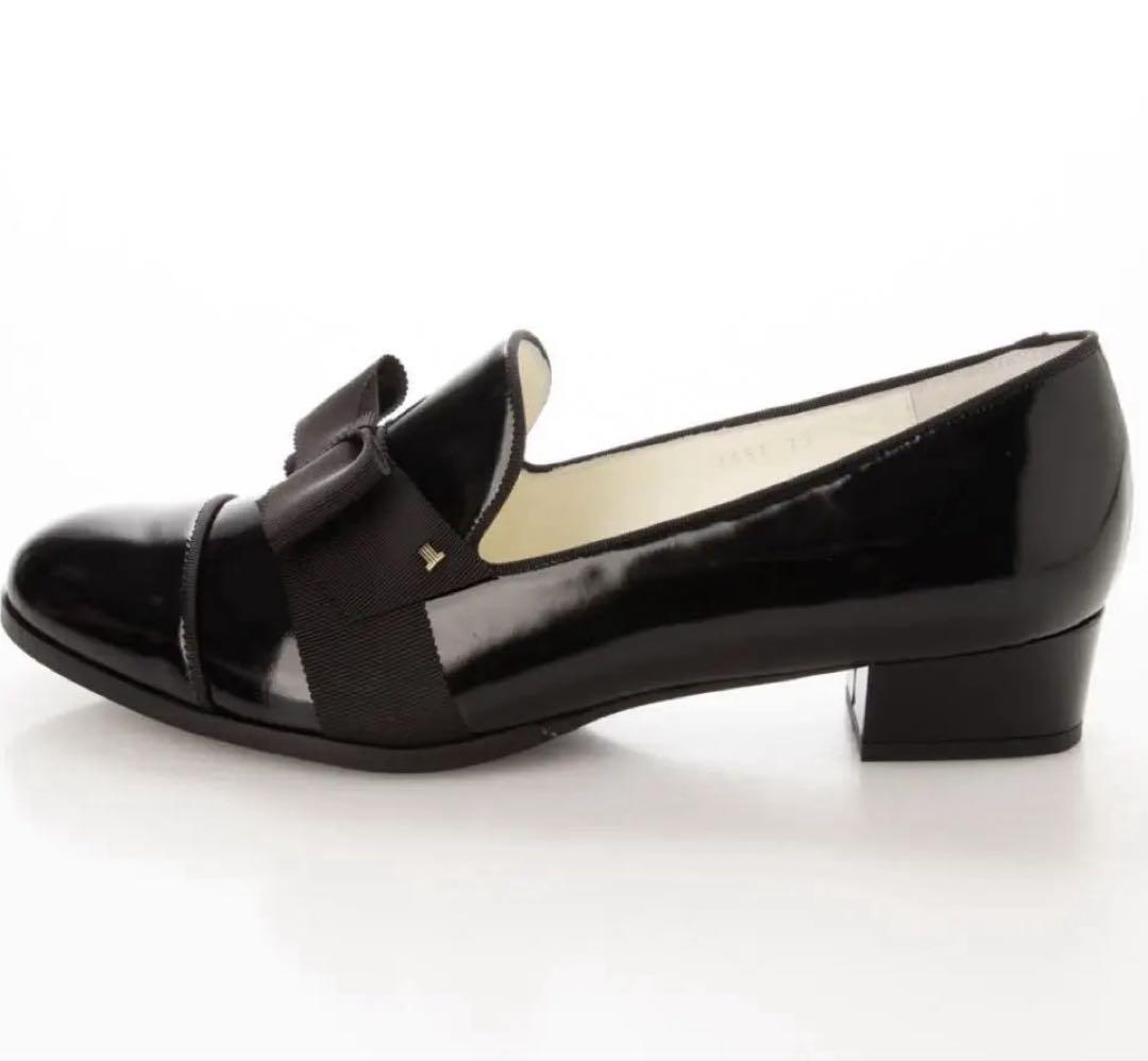 LANVIN en Bleu リボンモチーフオペラシューズ （Bガラス）