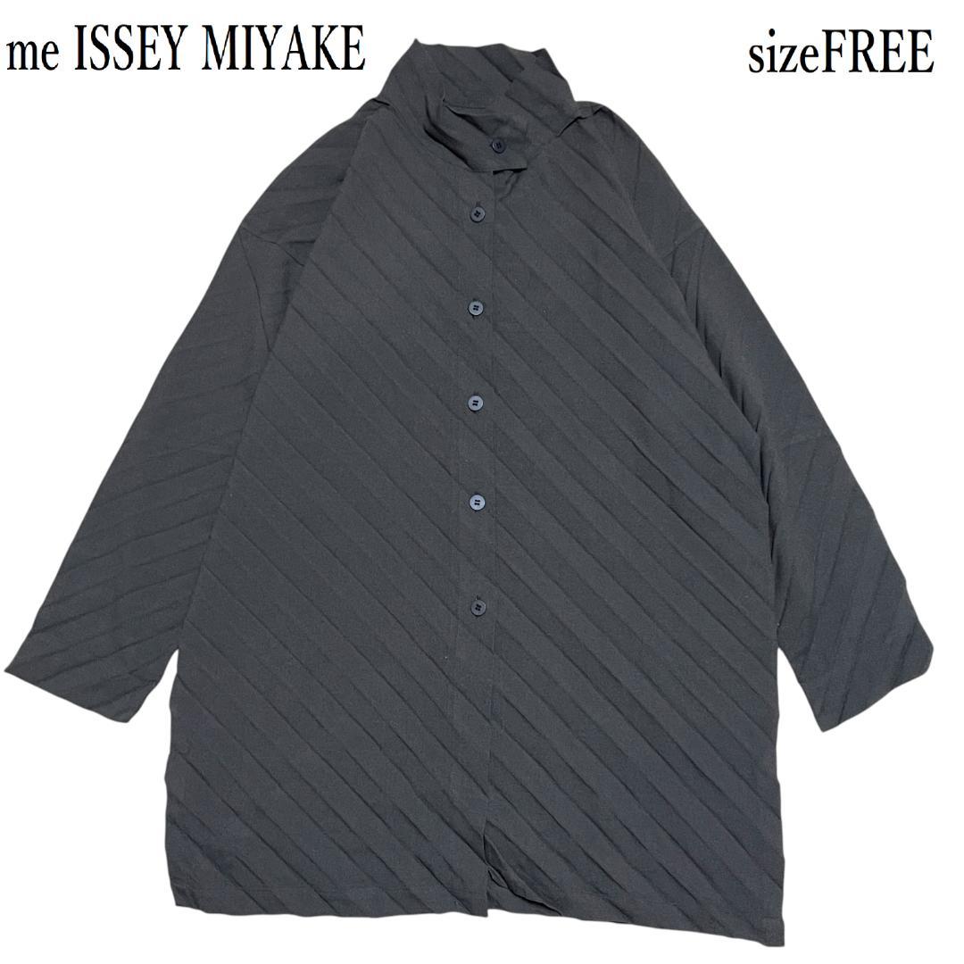 送料無料 日本 美品】イッセイミヤケ アングルプリーツシャツ シャツワンピース シャツ+ブラウス(長袖+七分)