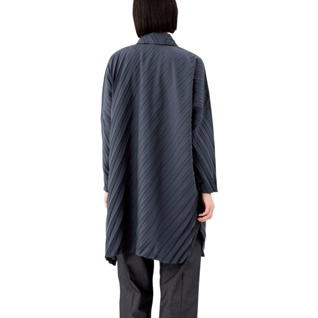 美品】イッセイミヤケ アングルプリーツシャツ シャツワンピース
