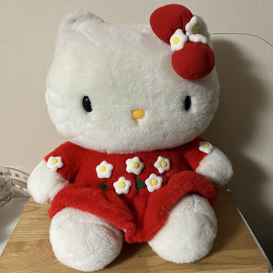 サンリオ　スマイル　キティ　特大　ぬいぐるみ　花柄　大小2点セット