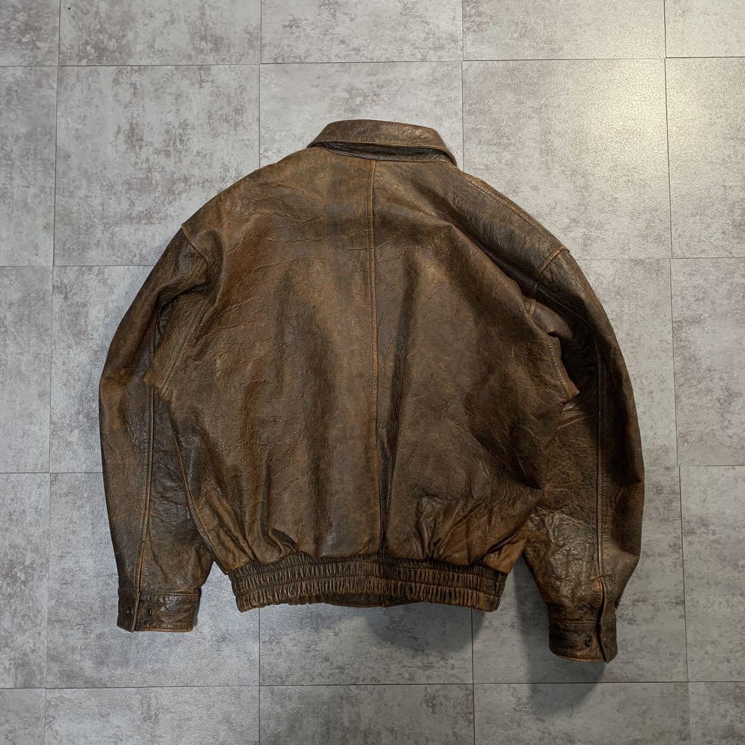 ジャケット・アウター 80s Vtg A-2 real leather flight jacket