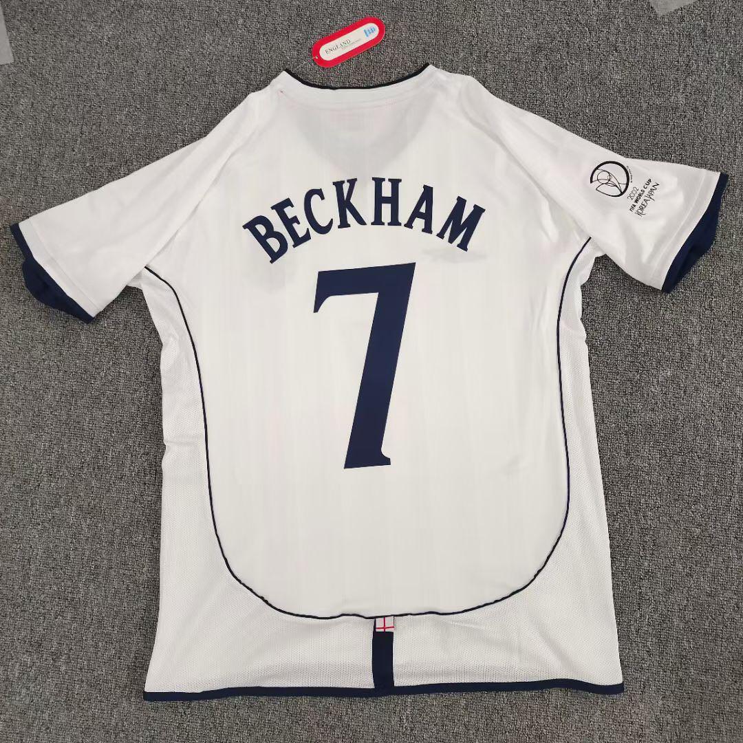 02日韓W杯 イングランド代表 7番BECKHAM ベッカム ユニフォーム 長袖