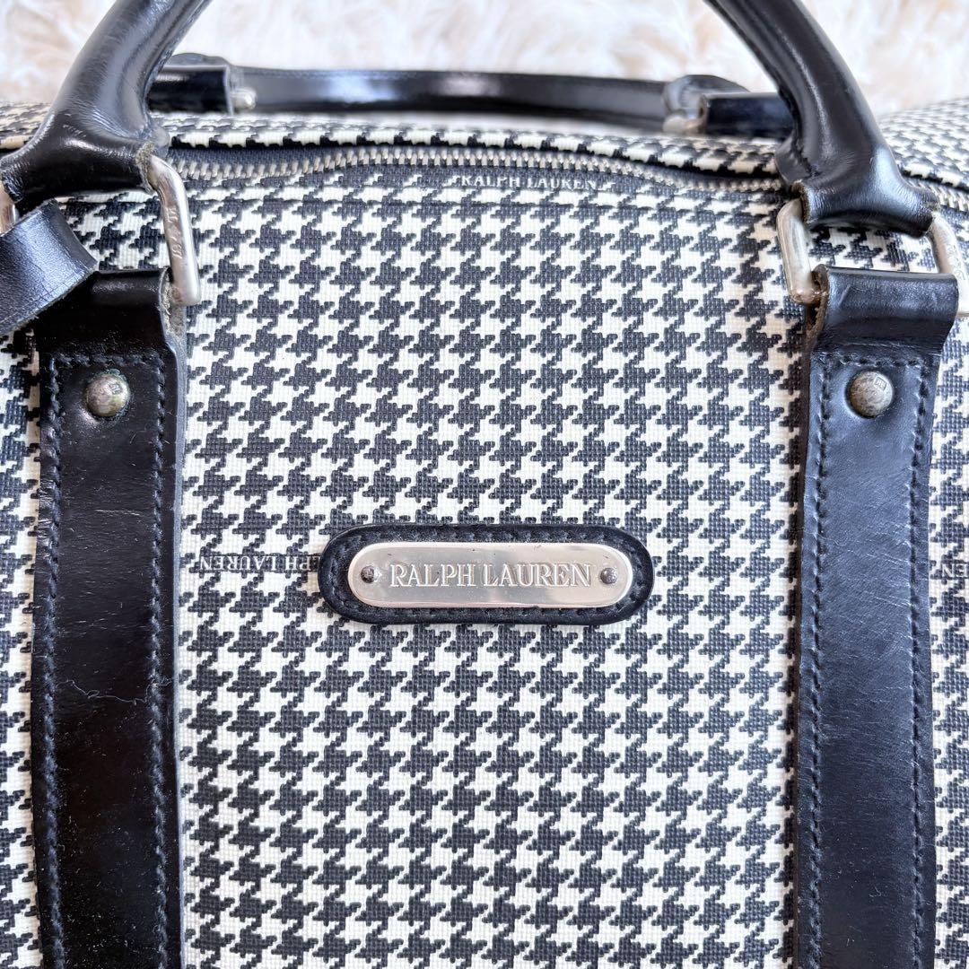 美品✨RALPH LAUREN 2way PVC ボストンバッグ 千鳥格子 旅行