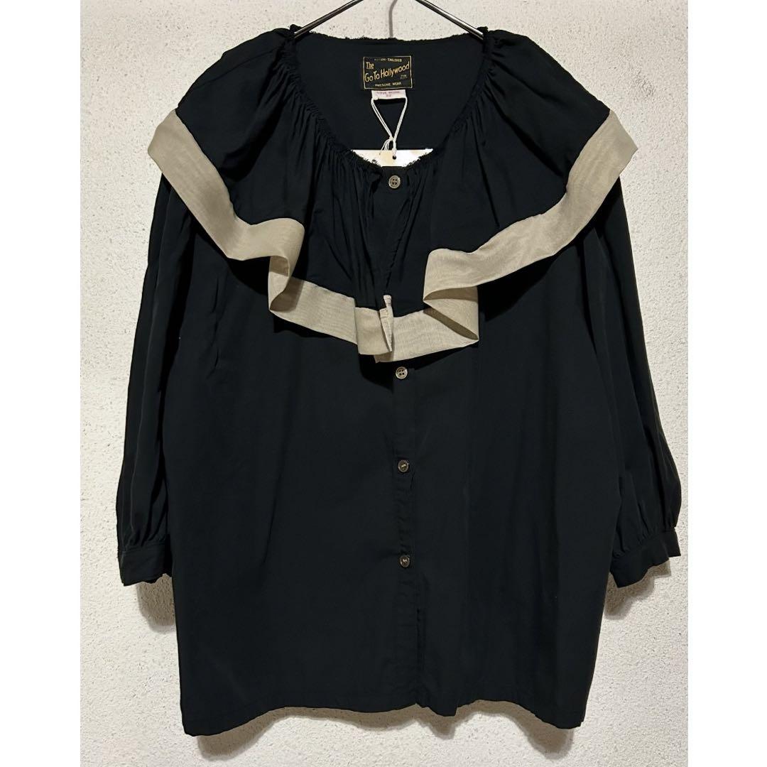 美品】ゴートゥーハリウッド シーチングフリルブラウス 02