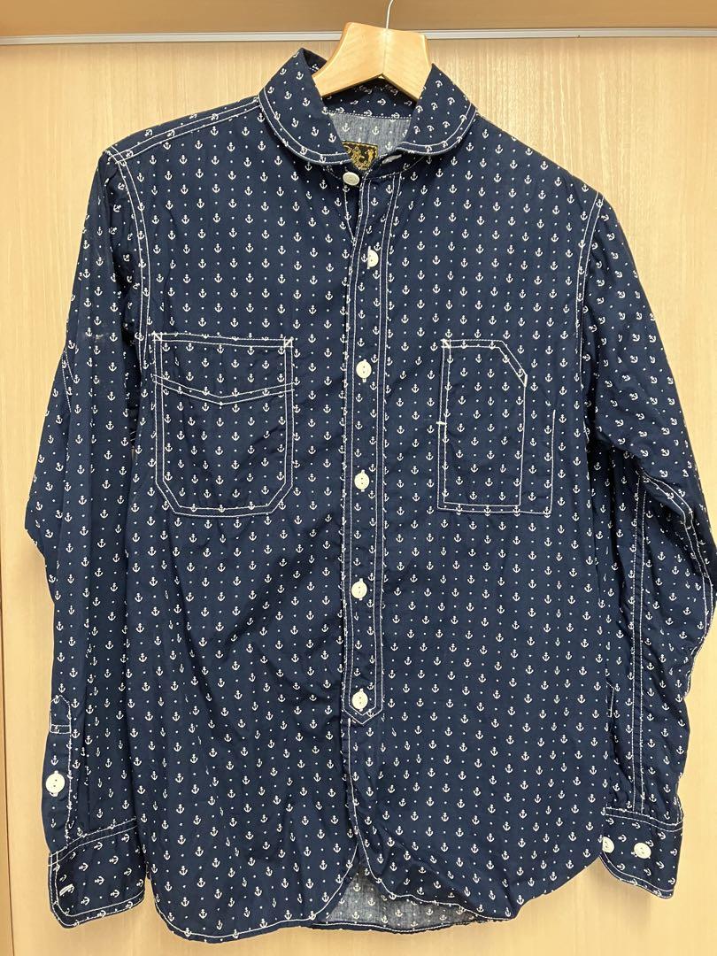 クッシュマン cushman Sportswear アンカー柄シャツ M