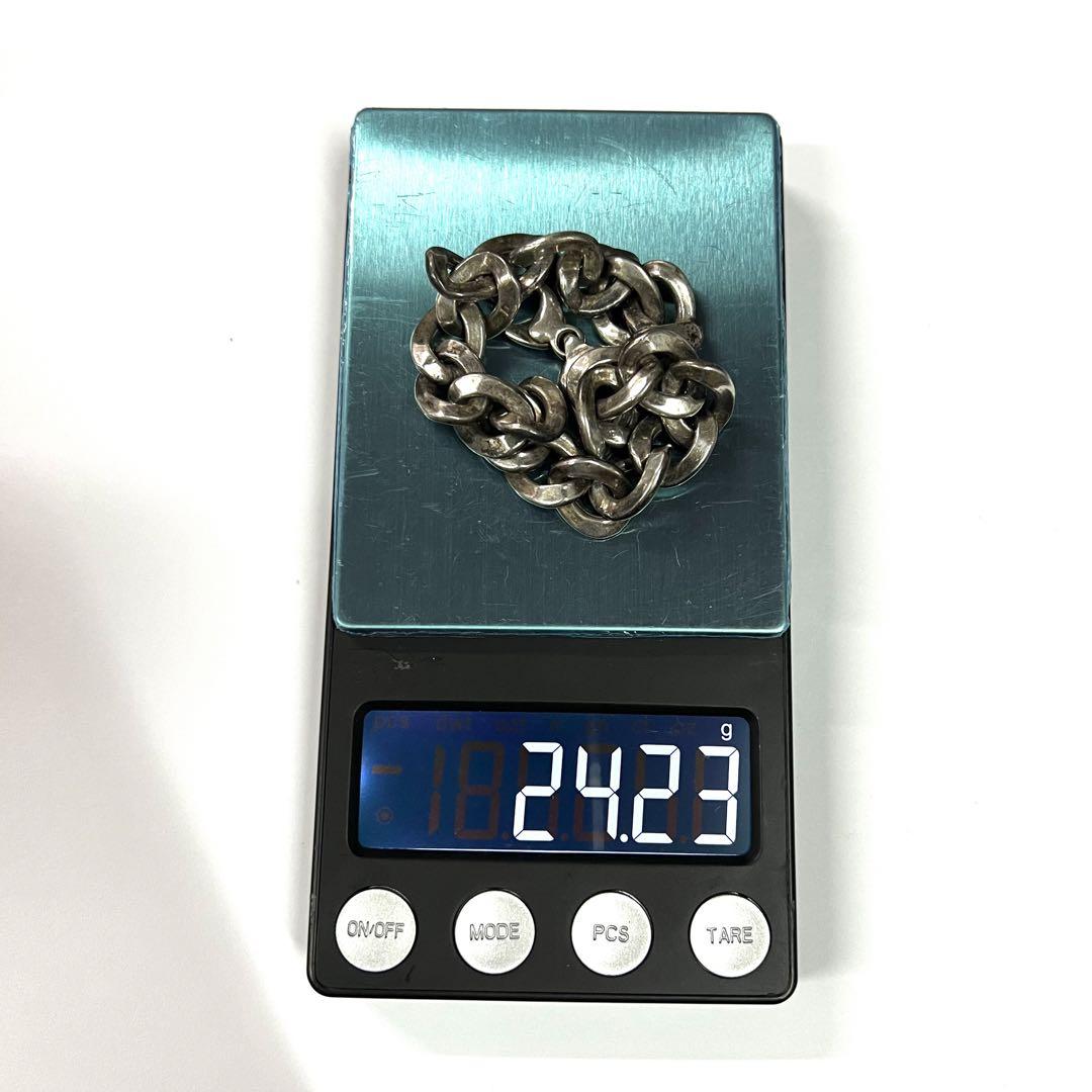 美品 シルバー925 スターリングシルバー ブレスレット24.2g SN1785