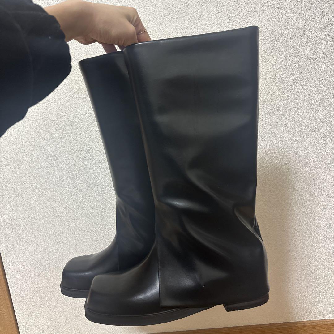 黒 ロングブーツ 24.5~25.0