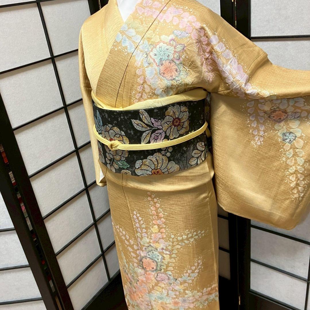 入荷now 口コミ 4385］訪問着 美品 袷 着物 正絹 逸品 絞り 辻ヶ花 未使用 着物・浴衣