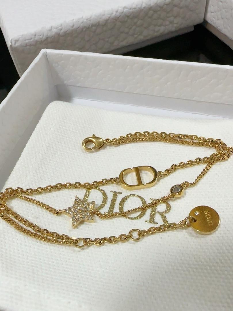 ディオール ダブルレイヤー スターチェーンブレスレット