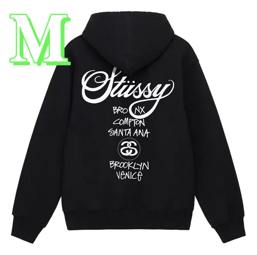 ステューシー stussy ワールドツアー スウェット パーカーM サイズ