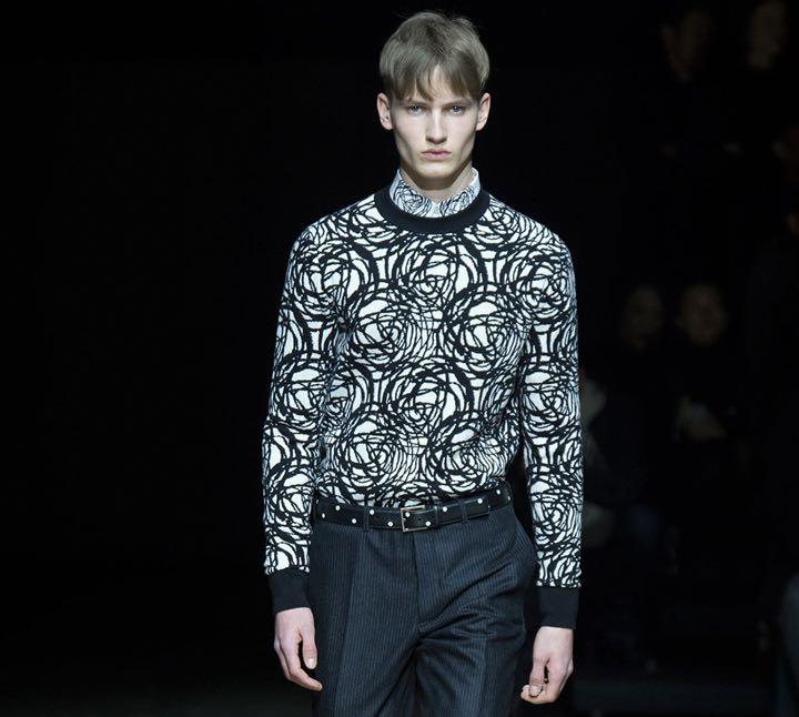 DIOR HOMME 14AW ROSE KNIT BLACK