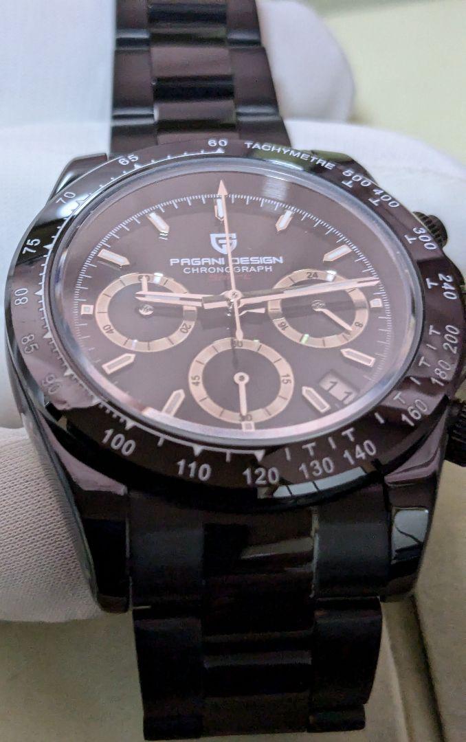 SALE【超美品】PAGANI DESIGN 腕時計 vk63 ブラック23まで