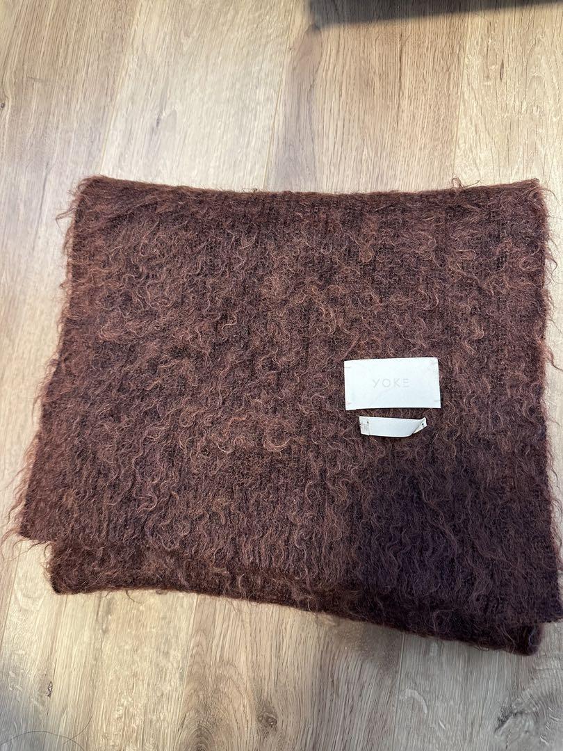 yoke STILL BORDER MOHAIR LONG STOLE 22aw