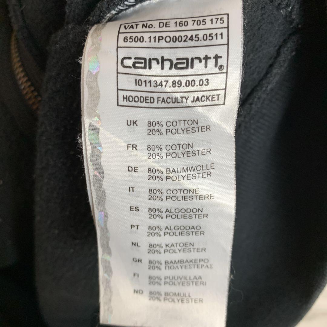 【即完モデル‼︎】Carhartt◇黒白 フルジップ パーカー C317