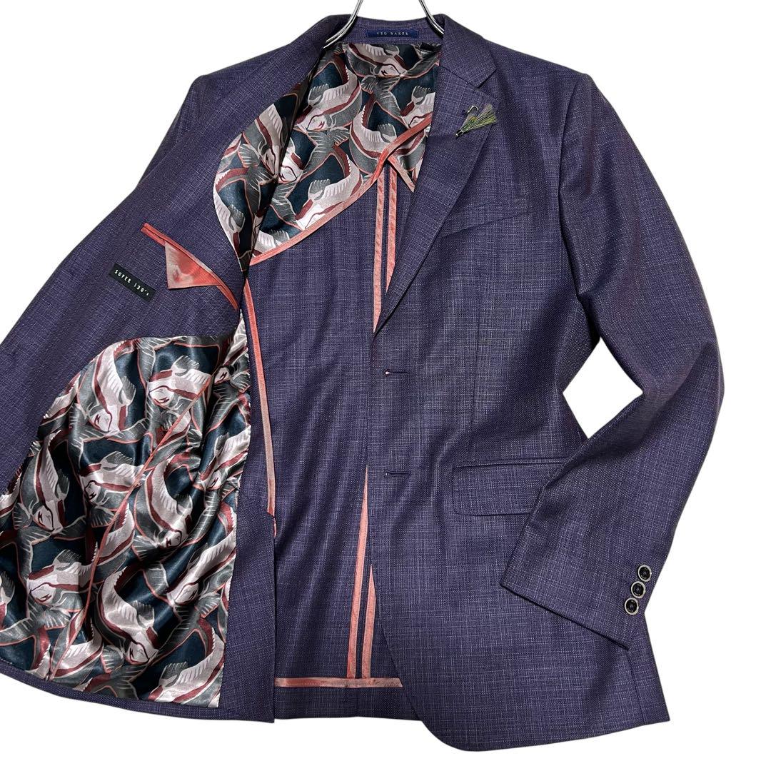TED BAKER テッドベイカー ジャケット 極美品 テッドベイカー テーラードジャケット S相当36 パープル