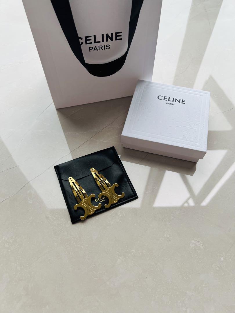 セリーヌ CELINE ゴールド ヘアクリップ 2個セット