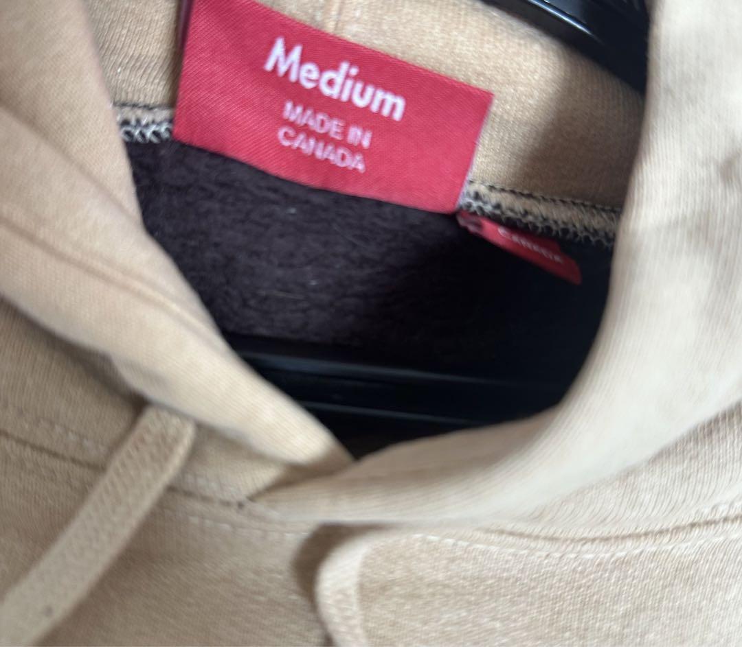 supreme パーカー　バイカラー　sロゴ　タン