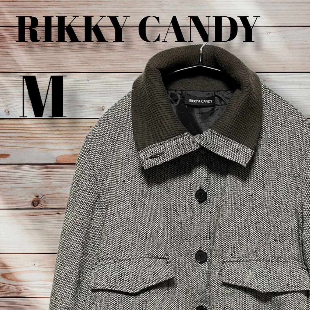 RIKKY CANDY レディース ツイードブルゾン 茶系 Mサイズ