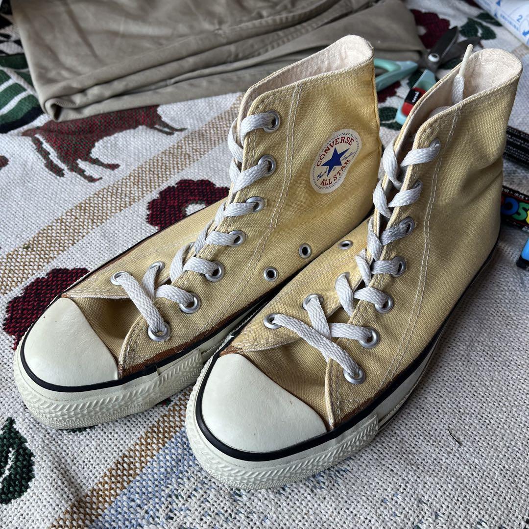 90s USA製 CONVERSE オールスター ハイカット イエロー