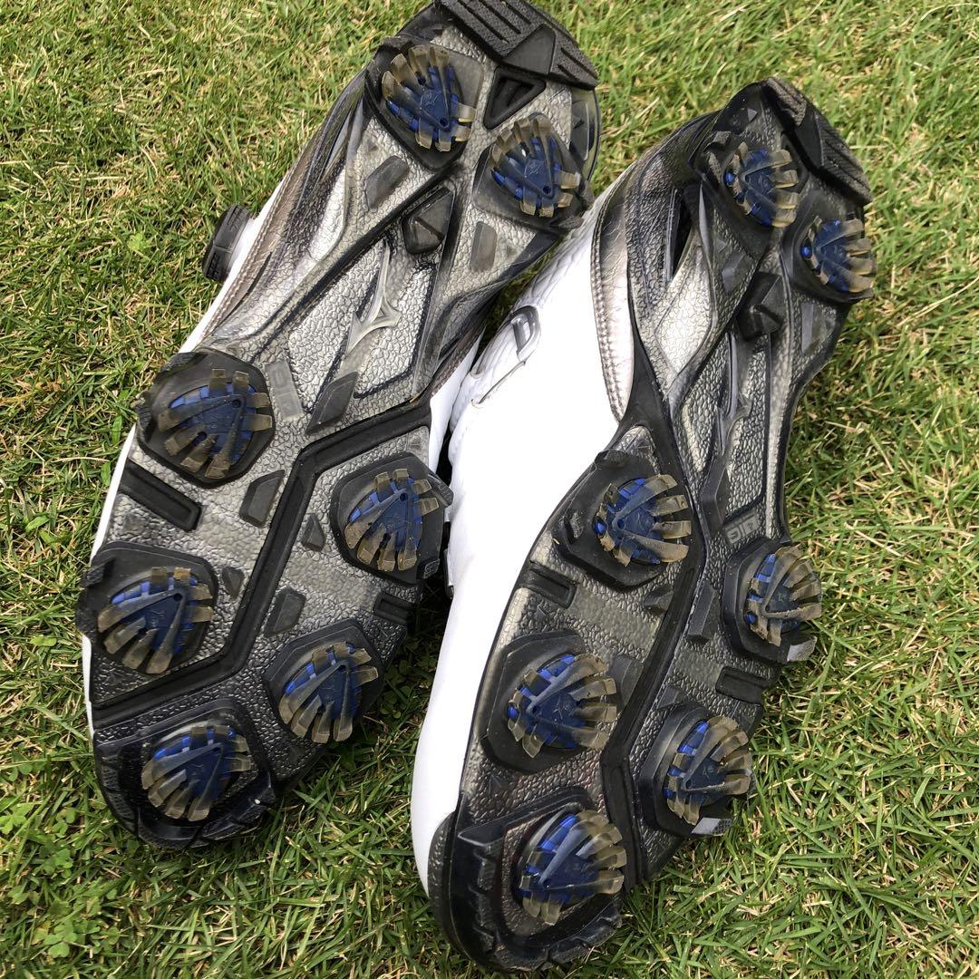 Mizuno ゴルフシューズ ダイヤル式 白 25cm