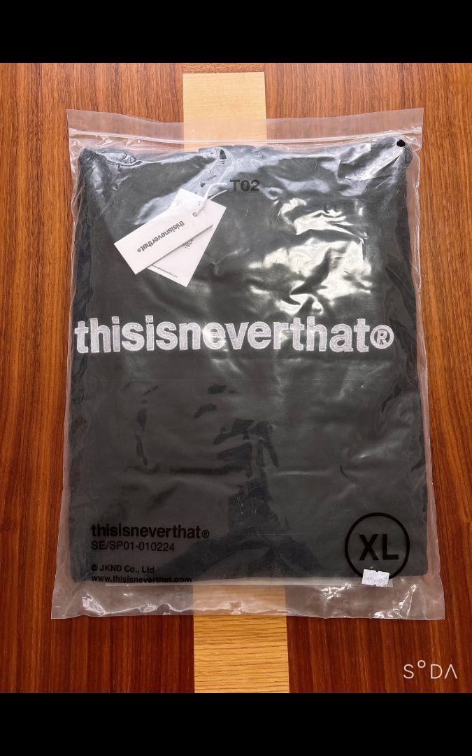 thisisneverthat/ネバザ/フーディ/パーカー/刺繍ロゴ/黒