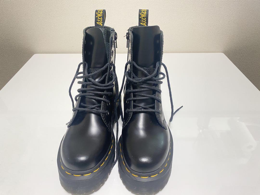 Dr. Martens 黒 レザー 厚底 ハイカットブーツ 22cm