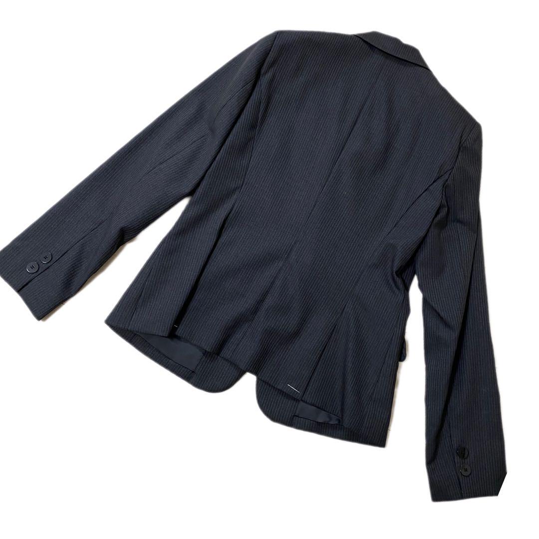 70%OFF‼️13号⭐️新品　事務服　スカートスーツストライプ☆グレー☆3点セット