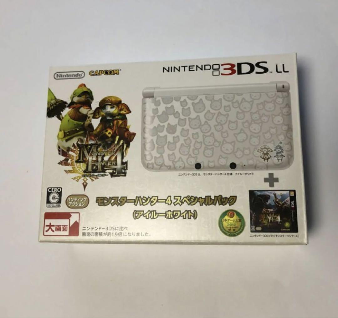ニンテンドー3DSLL 本体モンスターハンターアイルーホワイト