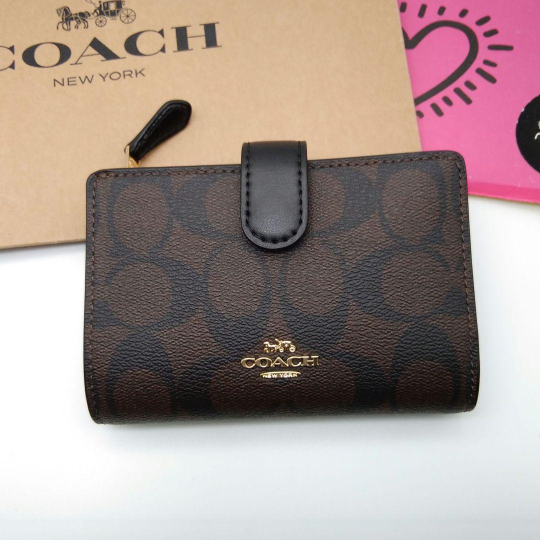 新品　COACH　折り財布　レディース