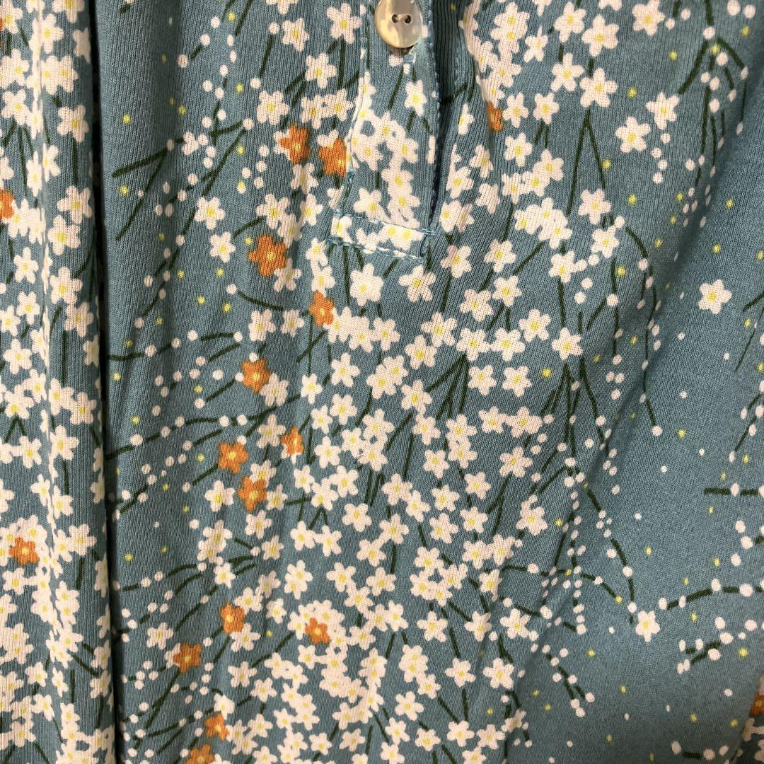 マーブルシュッド 花柄 ロングワンピース 半袖 美品 - メルカリ