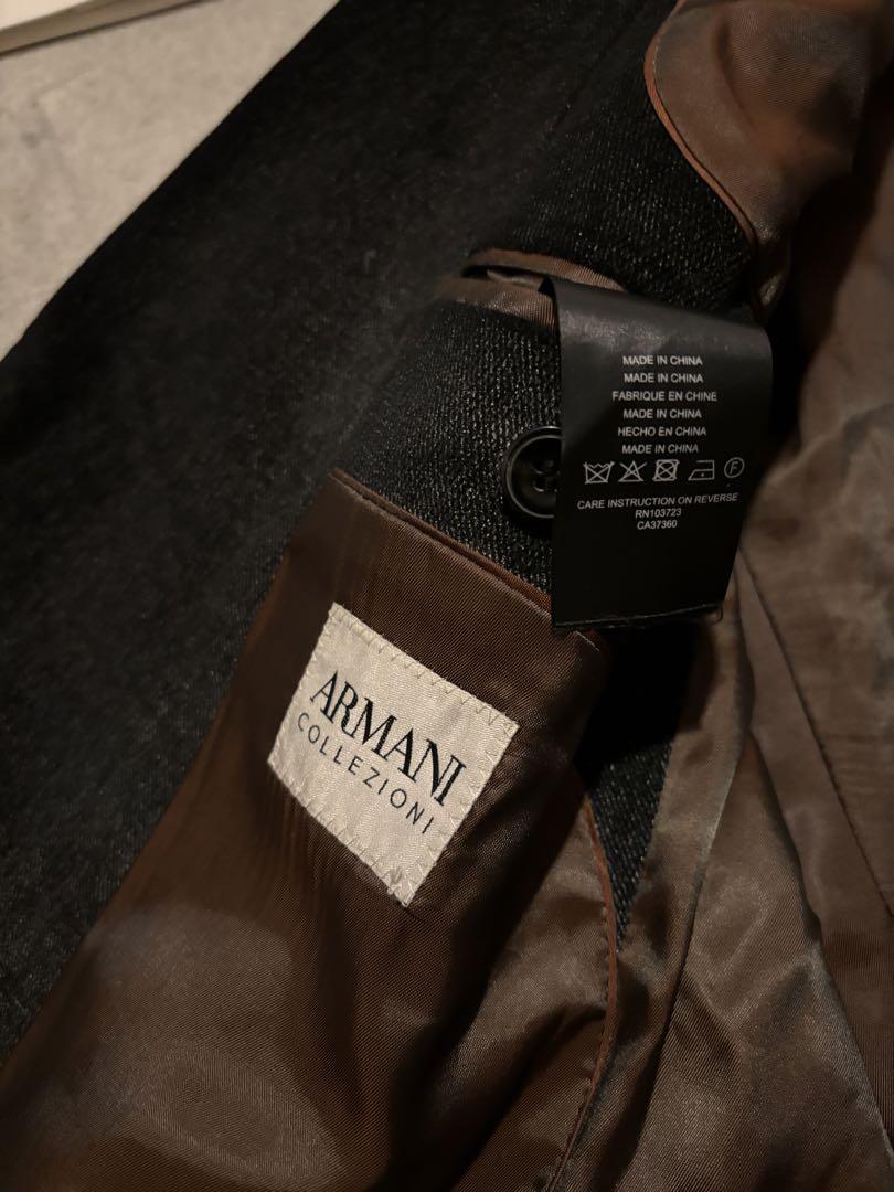 【美品】ARMANI アルマーニコレッツォーニ フェード加工 ジャケットブラック