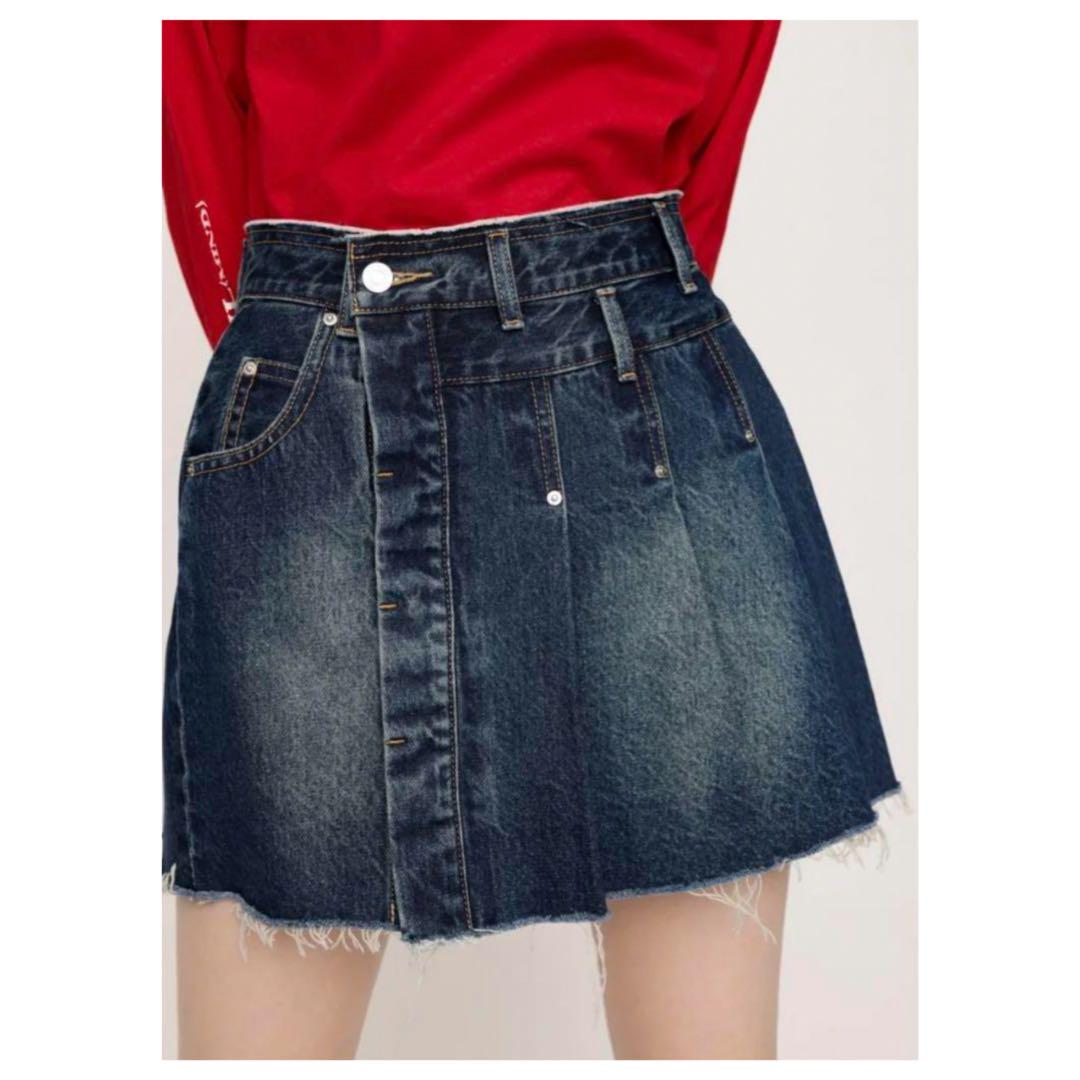 激安ブランド DRIES PLEATS WRAP DENIM SK-BE SLY スカート スカート