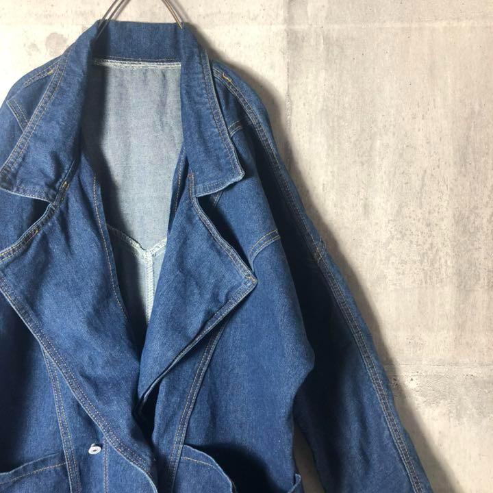 古着　ヴィンテージ　デニムジャケット　デザイナーズ　個性　レトロ　一点物
