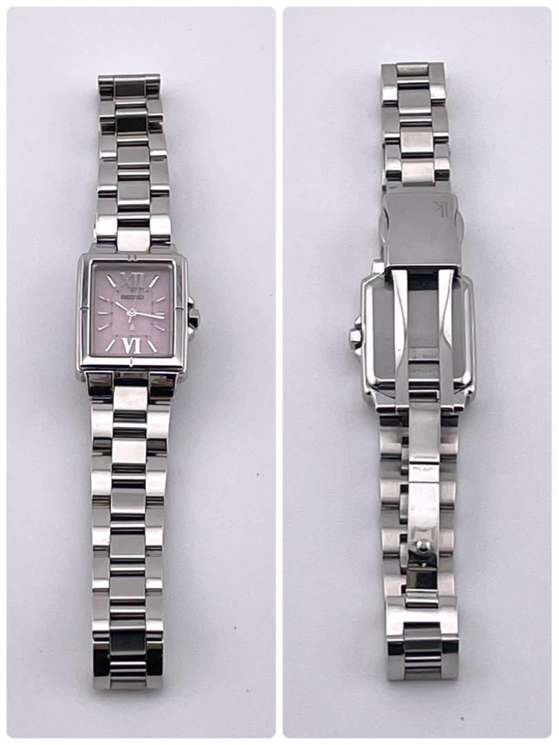 【美品】SEIKO ルキア スクエア V111-OAEO ソーラー 腕時計　稼働