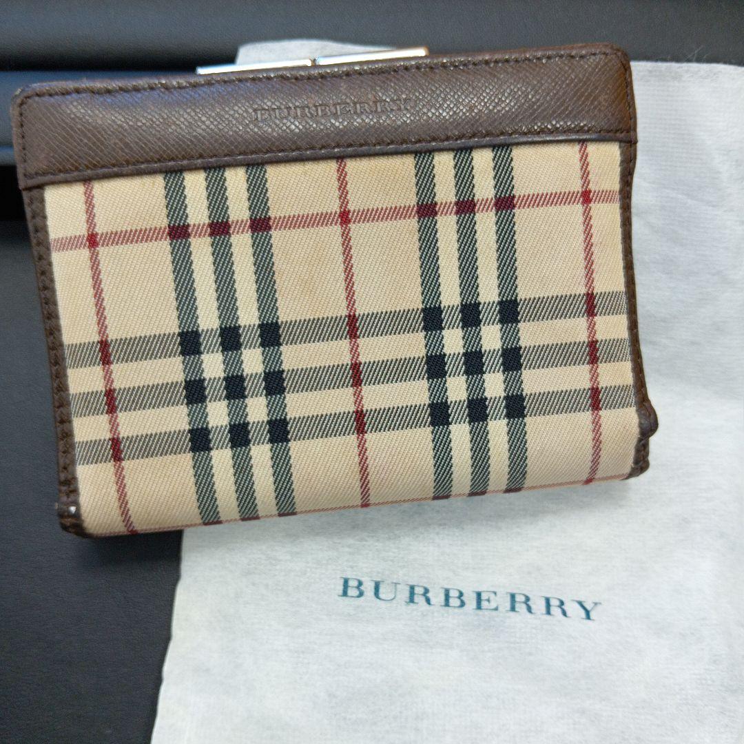 人気 バーバリー がま口 折り財布 ノバチェック BURBERRY キャンバス バーバリー 折り財布 がま口 ノバチェック レザー キャンバス