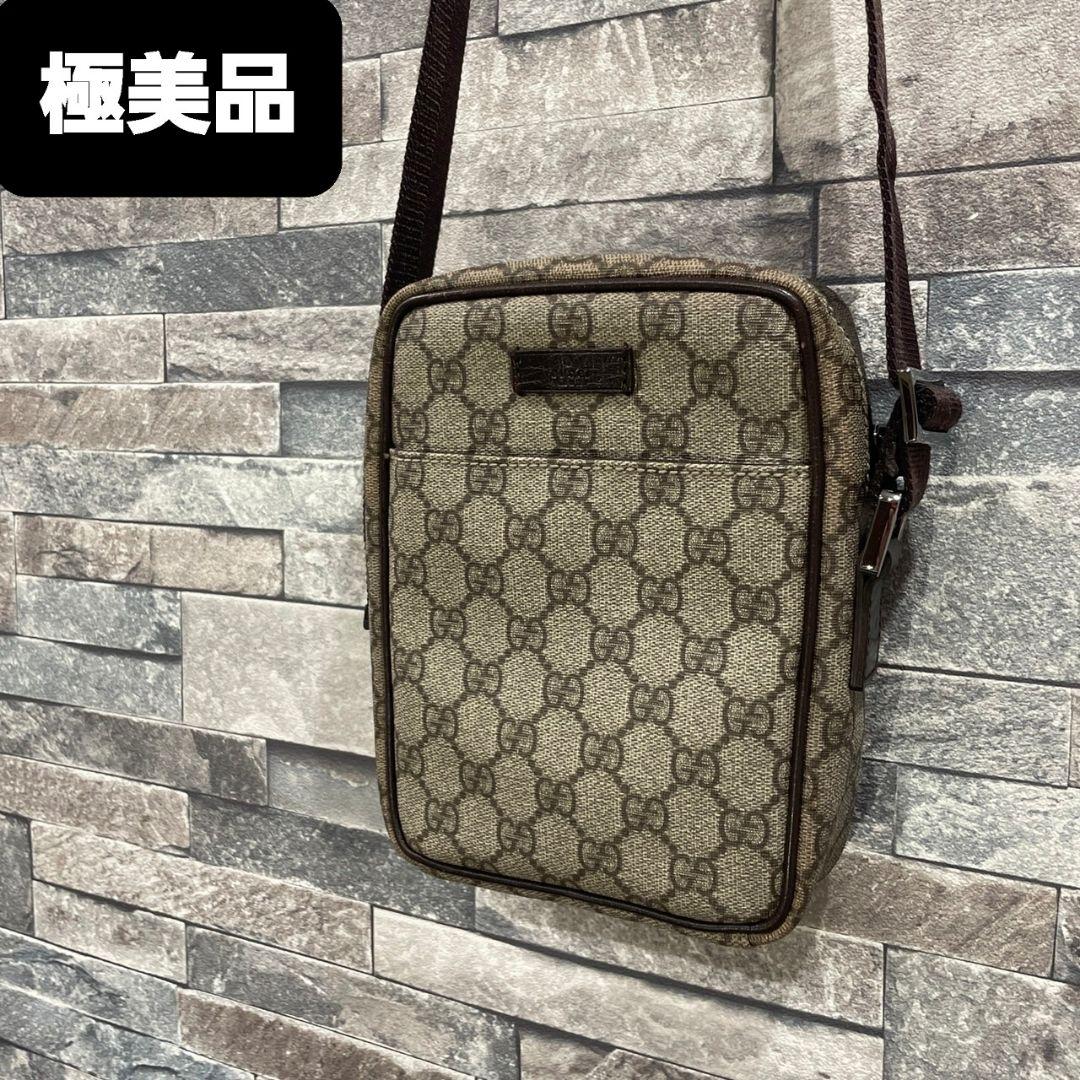 GUCCI グッチ ショルダーバッグ PVC GGスプリームレザー 極美品 グッチ