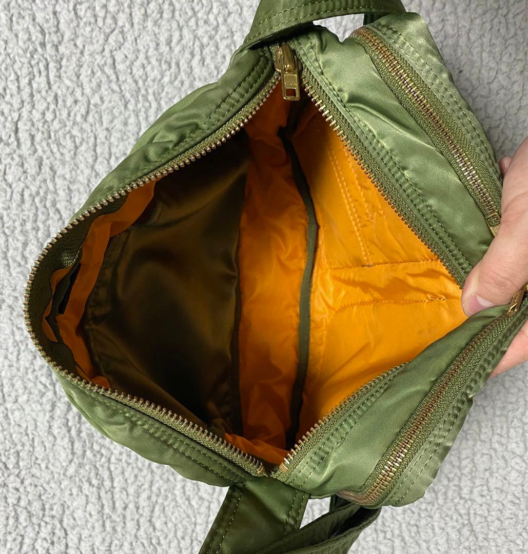 特別プライス 希少 美品 PORTER TANKER SHOULDER BAG L Green